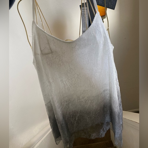 Brand new tank top in lacy white and grey wit sequins - Picture 1 of 3
